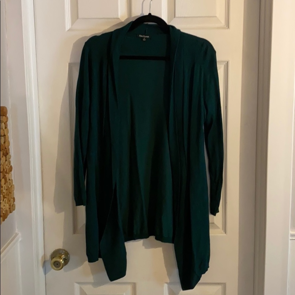 Green Open Sweater